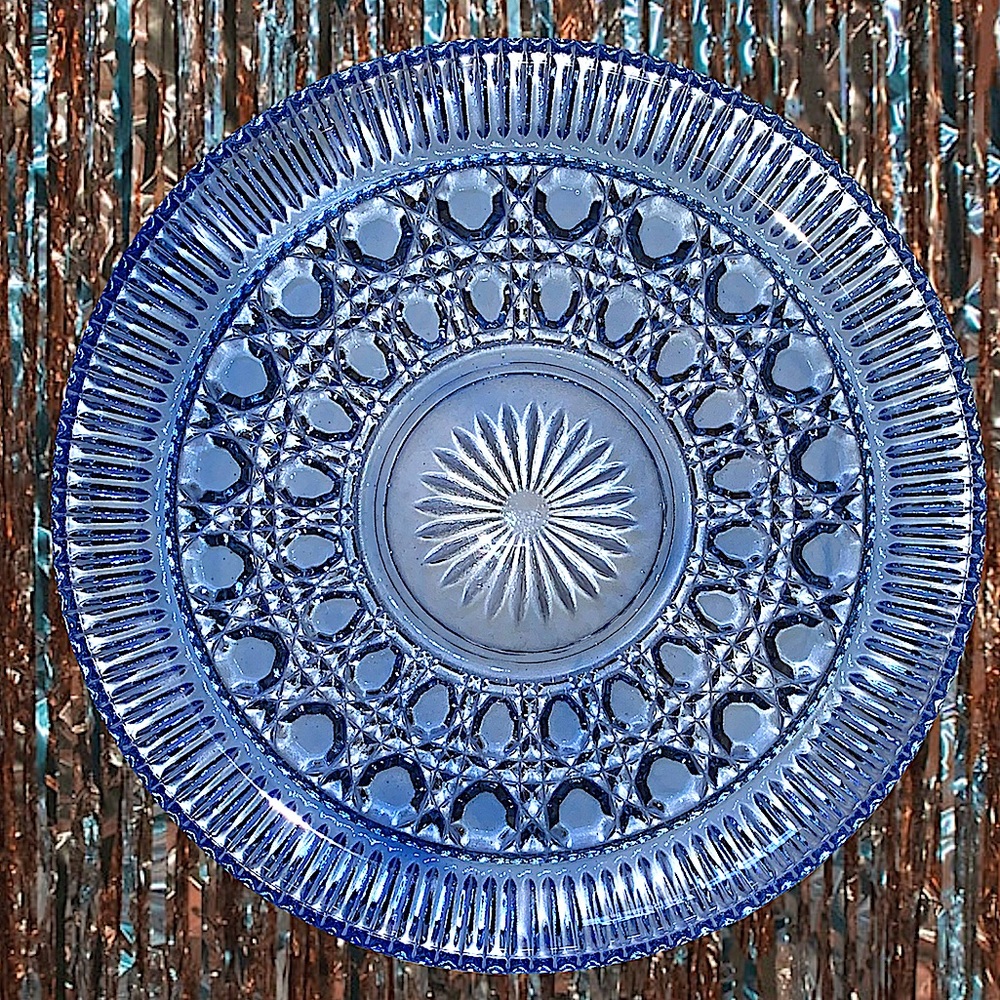 Vintage glass cake platter